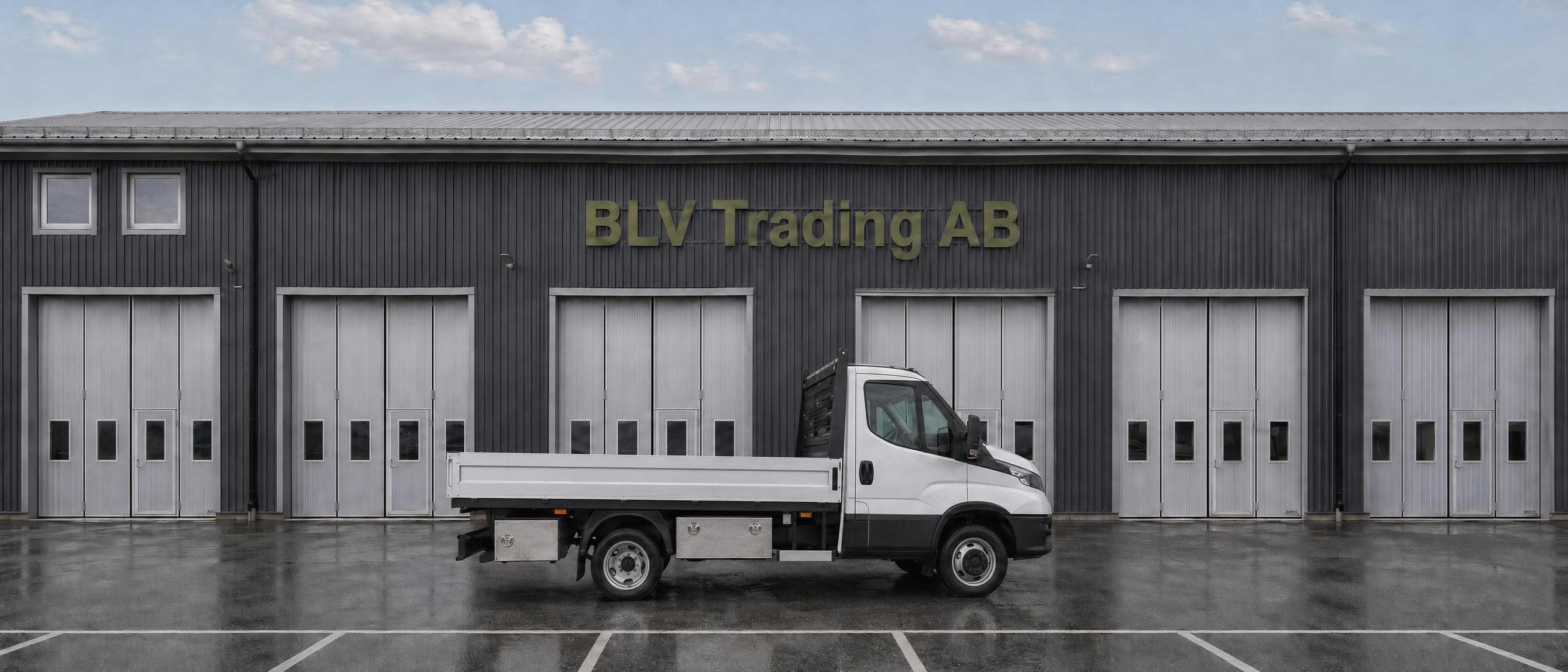 Betongblandare på arbetsplats